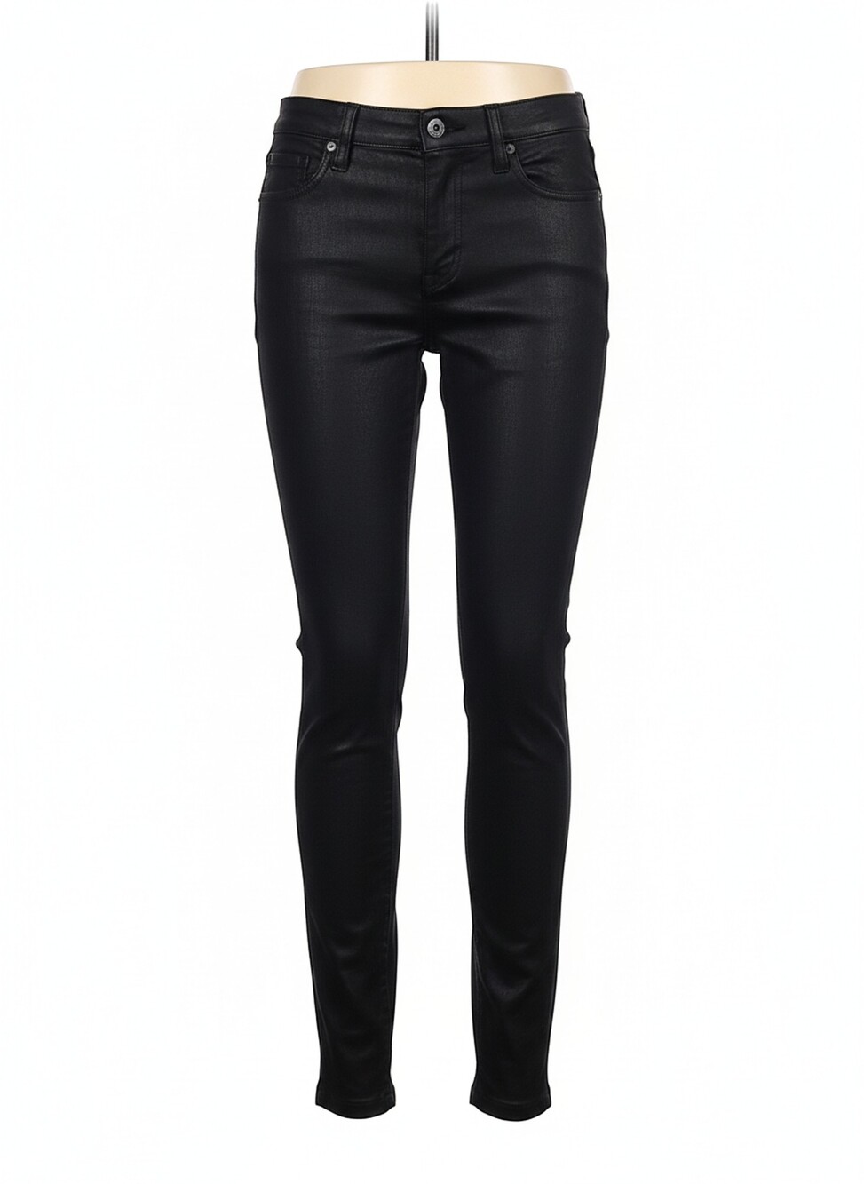 Rag & Bone leather pant/jean w/stretch black sz 26